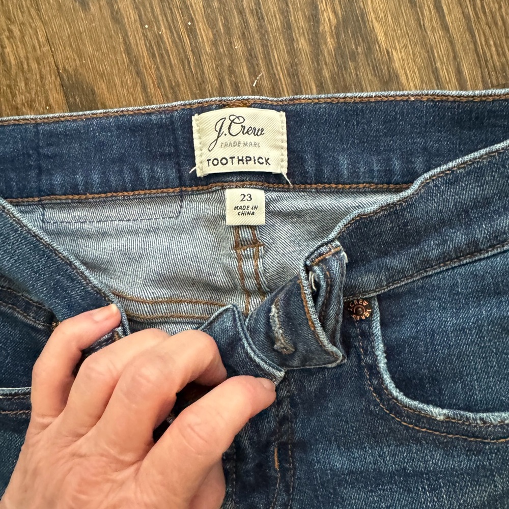J. Crew Women's Dark Blue Skinny Jeans high wasted